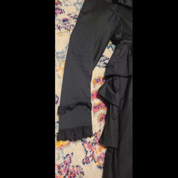 Fit & Flare coat gothic Y2k Lolita Lipservice Black Ruffle Original Cult - Picture 12 of 16